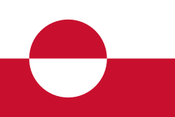 Flag of Greenland (Autonomous region of Denmark)