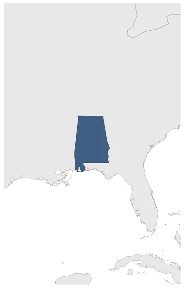 Alabama: Maximal extension of the polity