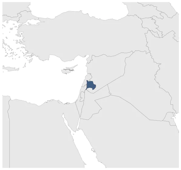 Aram-Damascus (Assyria): Maximal extension of the polity