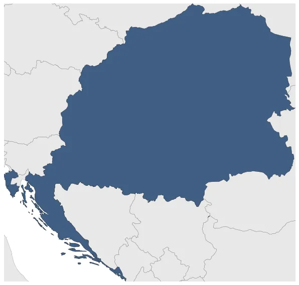 Austrian Empire (Territories outside German Confederation): Maximal extension of the polity