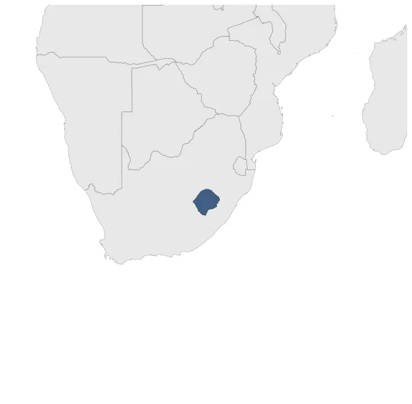 Basotho Kingdom: Maximal extension of the polity