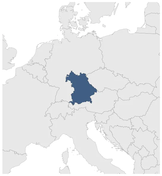 Bavarian Soviet Republic: Maximal extension of the polity