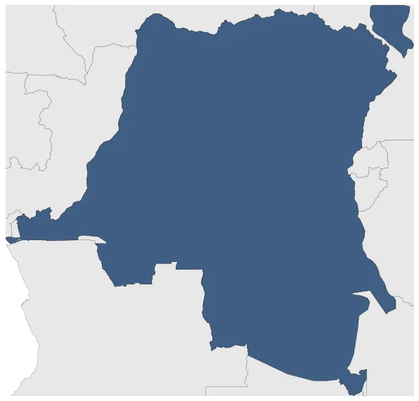 Belgian Congo: Maximal extension of the polity