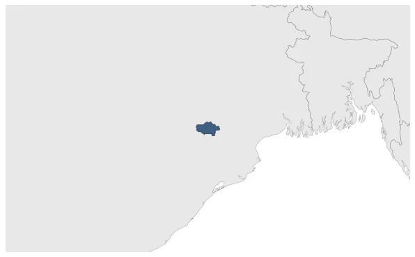 Bonai State (Princely State): Maximal extension of the polity