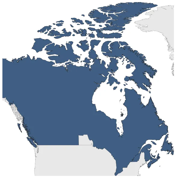 British North America: Maximal extension of the polity