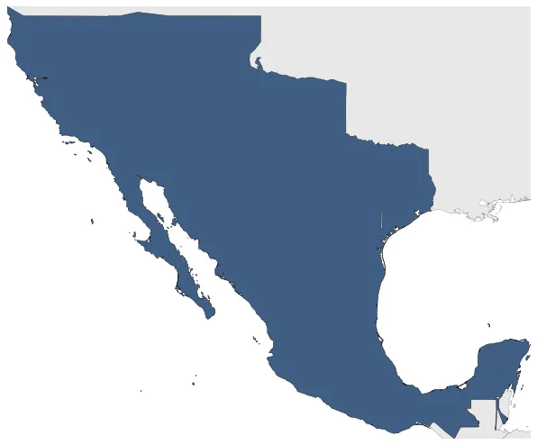 Centralist Republic of Mexico: Maximal extension of the polity