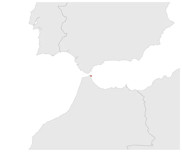 Ceuta (Spain): Maximal extension of the polity