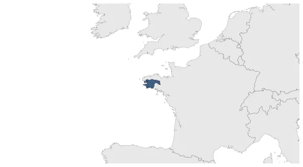 Cornouaille (Kingdom of the Franks): Maximal extension of the polity