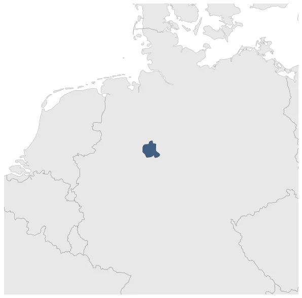 County of Lippe: Maximal extension of the polity