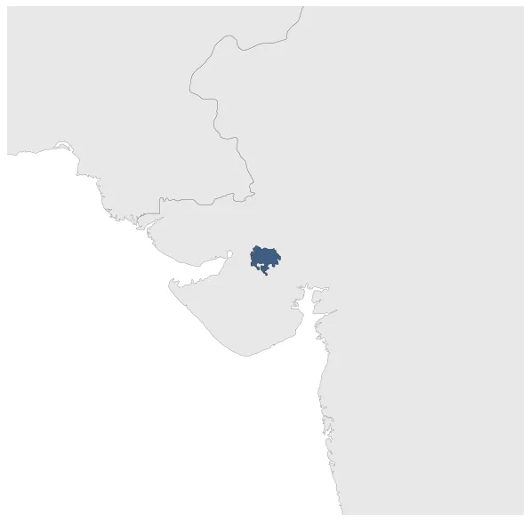 Dhrangadhra State (Princely State): Maximal extension of the polity