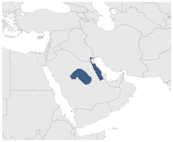 Emirate of Nejd and Hasa: Maximal extension of the polity