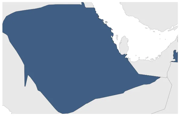 Emirate of Nejd and Hasa (Great Britain): Maximal extension of the polity