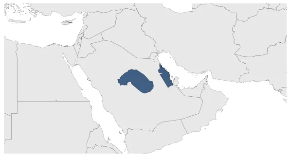 Emirate of Riyadh: Maximal extension of the polity