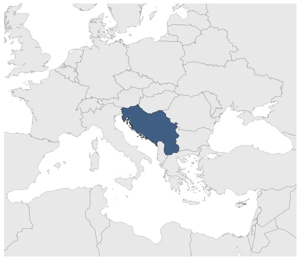 Federal People's Republic of Yugoslavia: Maximal extension of the polity