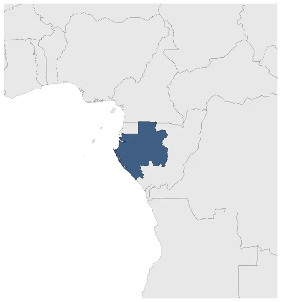 Gabon: Maximal extension of the polity