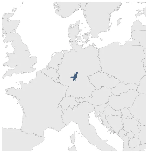 Grand Duchy of Frankfurt: Maximal extension of the polity