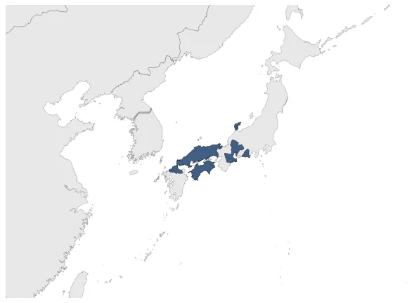 Hosokawa Katsumoto controlled: Maximal extension of the polity