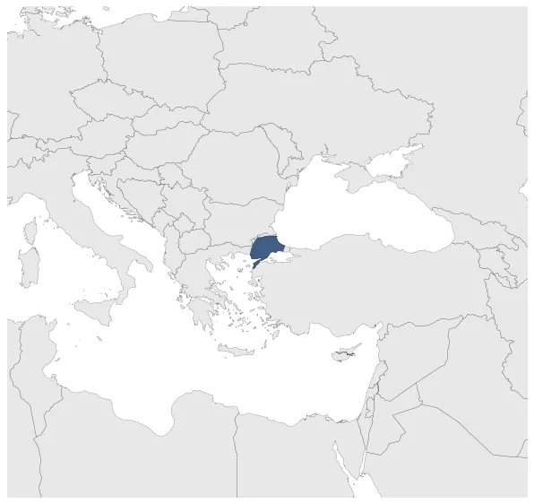 Ioannis Reign in Thrace: Maximal extension of the polity