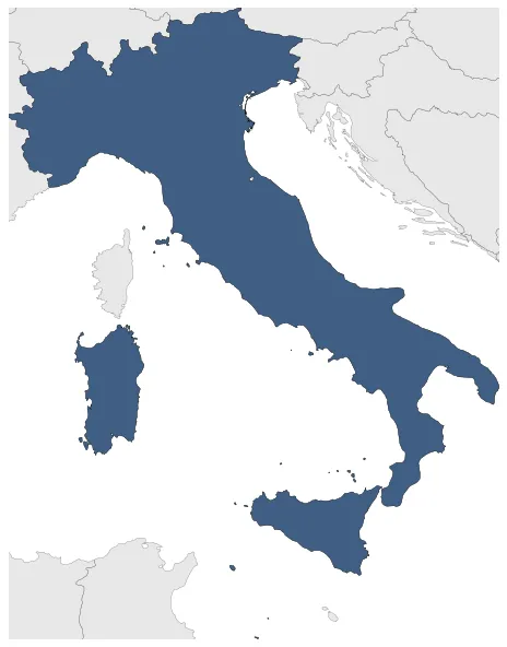 Italian Republic: Maximal extension of the polity