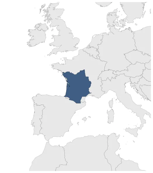 Kingdom of Aquitania: Maximal extension of the polity