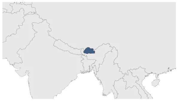 Kingdom of Bhutan (Great Britain): Maximal extension of the polity