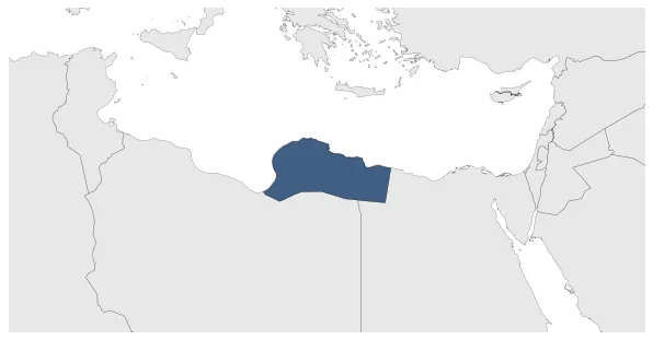 Kingdom of Cyrenaica: Maximal extension of the polity