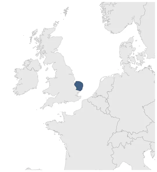 Kingdom of East Anglia (Mercia): Maximal extension of the polity