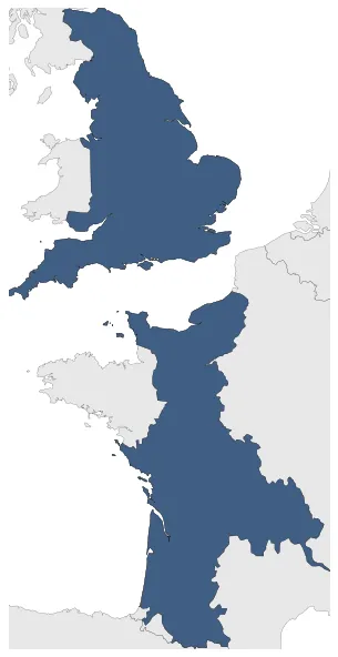 Kingdom of England (Angevin Empire): Maximal extension of the polity