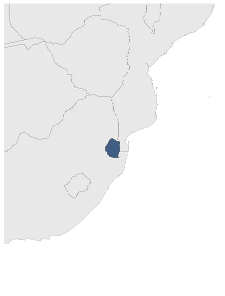 Kingdom of Eswatini: Maximal extension of the polity