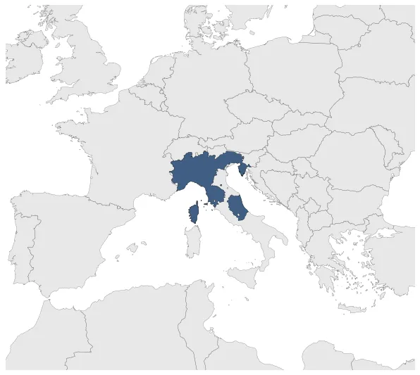 Kingdom of Italy (Boso): Maximal extension of the polity