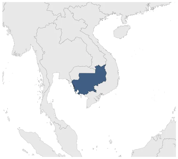 Kingdom of Kampuchea: Maximal extension of the polity