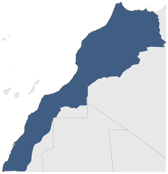 Kingdom of Morocco: Maximal extension of the polity