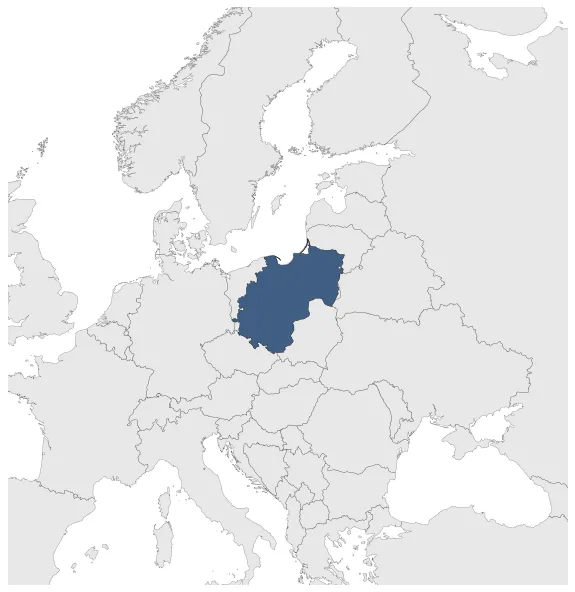 Kingdom of Prussia (Territories outside the HRE): Maximal extension of the polity