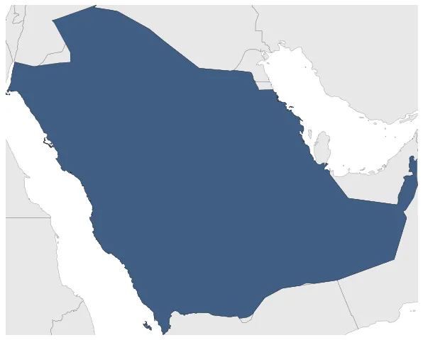 Kingdom of Saudi Arabia: Maximal extension of the polity