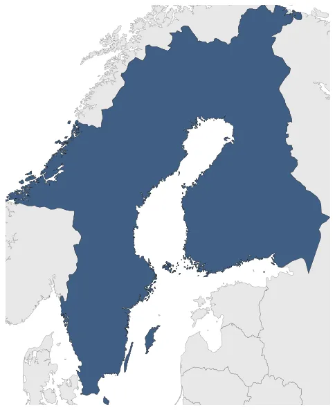 Kingdom of Sweden: Maximal extension of the polity