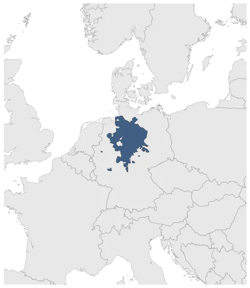 Kingdom of Westphalia: Maximal extension of the polity