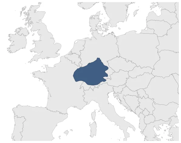 Kingdom of the Alemanni: Maximal extension of the polity