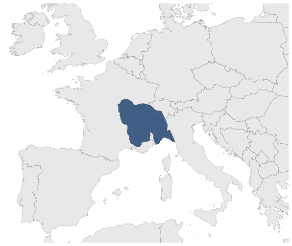 Kingdom of the Burgundians: Maximal extension of the polity