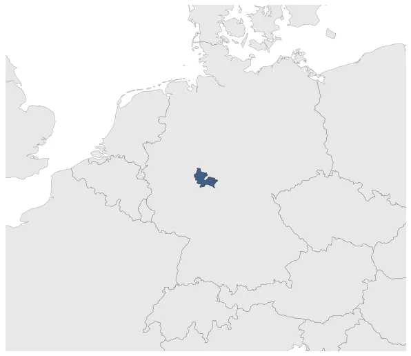 Landgraviate of Hesse-Marburg: Maximal extension of the polity