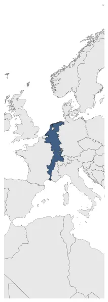 Lotharingia (Lothair II): Maximal extension of the polity