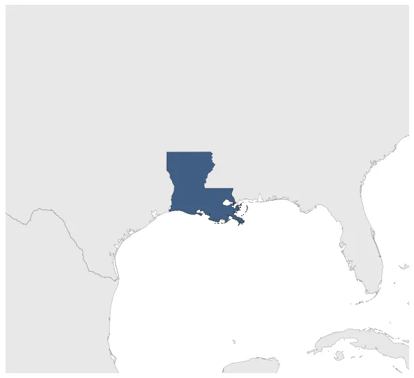 Louisiana: Maximal extension of the polity