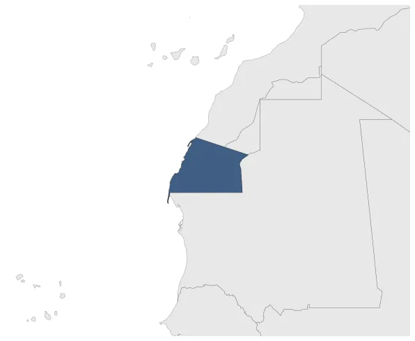 Mauritania (Military Occupation): Maximal extension of the polity