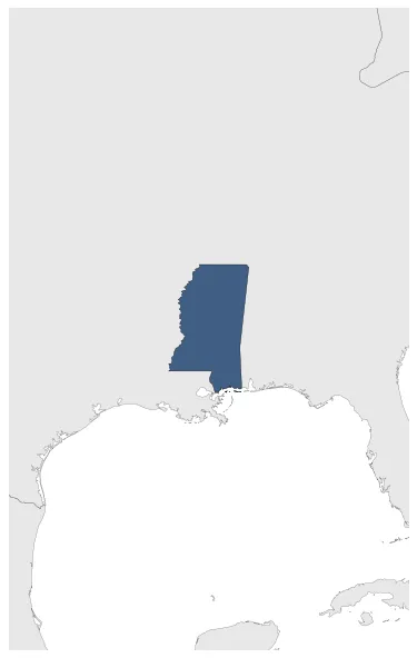 Mississippi: Maximal extension of the polity