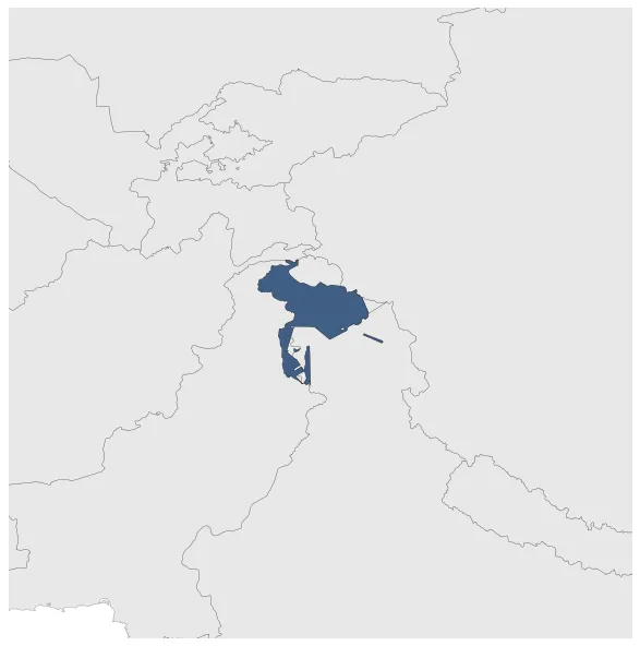 Pakistan (Military Occupation): Maximal extension of the polity