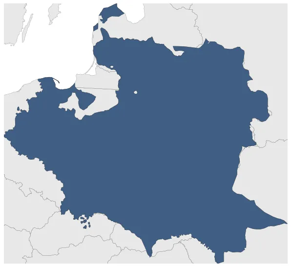 Poland-Lithuania (Saxony PU): Maximal extension of the polity