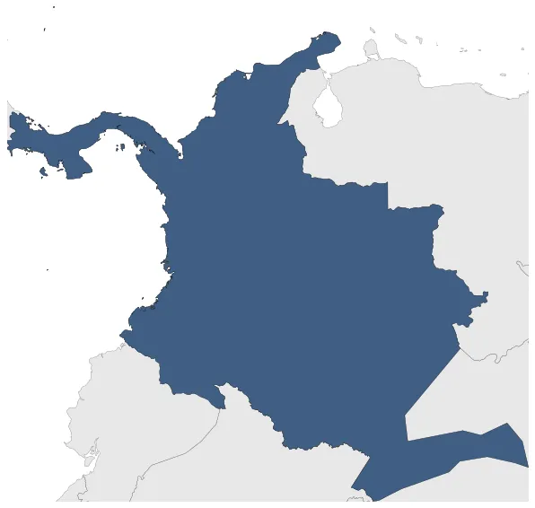 Republic of Colombia: Maximal extension of the polity