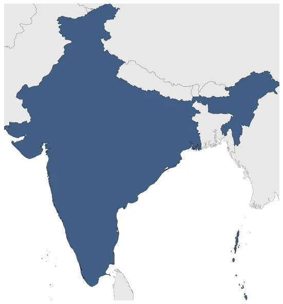 Republic of India: Maximal extension of the polity