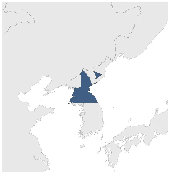 Republic of Korea (Military Occupation): Maximal extension of the polity