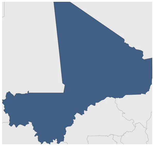 Republic of Mali: Maximal extension of the polity