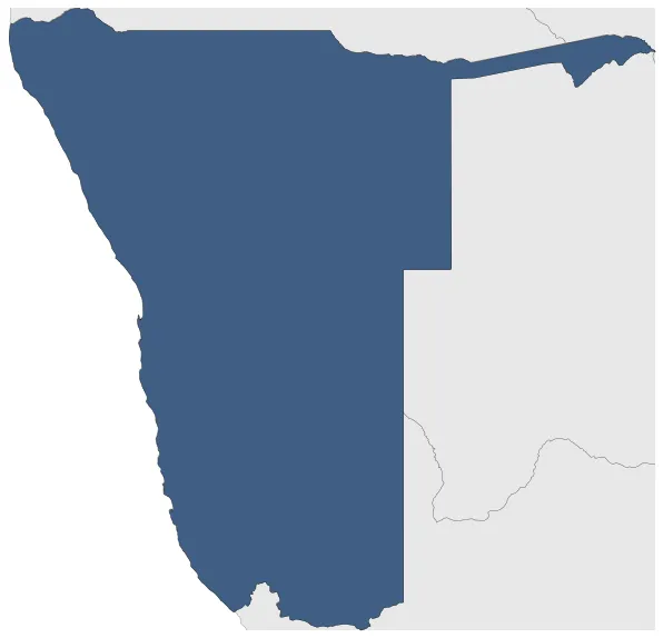 Republic of Namibia: Maximal extension of the polity